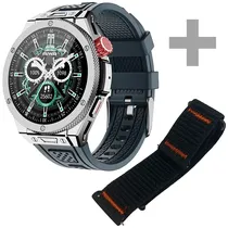 Smartwatch Aiwr Cynex A2506 com GPS/Bluetooth - Prata Verde + Pulseira