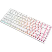 Teclado Mecanico Royal Kludge RK84 75% RGB Sem Fio Switch Linear Vermelho - Branco (Portugues)