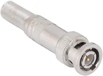 Conector BNC Coaxial Macho com Mola e Parafuso