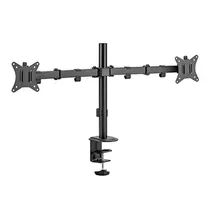 Suporte de Mesa para Monitor Duplo FTX FTX66-C024 / 17"-32" / Articulado / Suporta Ate 9KG - Preto