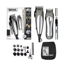 Kit Barbeador e Cortadora de Cabelo Wahl Deluxe Groom com 21 Pecas / 127V - Cinza