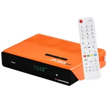 Receptor Fta Azamerica Champions Pro GX 4K Ultra HD Wi-Fi com HDMI e USB Bivolt - Laranja/Preto