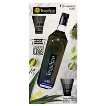 Kit Tequila Tequilero Silver - 750ML + 2 Copos