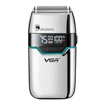 Barbeador Eletrico VGR Voyager V-350 / 7500RPM / Recarregável - Cinza