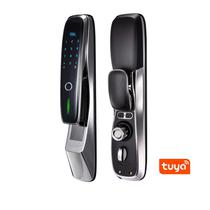 Fechadura Digital S918 Wifi Tuya/Cartao/Chave Cinza