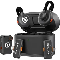 Microfone Sem Fio Hollyland Lark M2S Combo (2TX+RX) USB-C/Lightning/Câmera - Space Gray