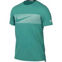 Camiseta Nike Masculino Miler Flash Dri-Fit Uv L Verde - FN3051361