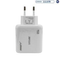 Carregador Fonte Ansty Q-042-T de 65W com Cabo USB-C Velocidade 3.0