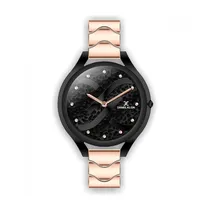Relógio Analógico Feminino Daniel Klein Premium DK.1.12271-7 - Preto e Rosa Ouro