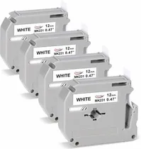 Cinta Generica p/ Brother M-K231 Blanco 12MM/8MTS PT90