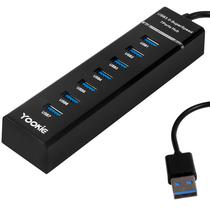 Hub Adaptador Multiporta Yookie HUB-10 / 7 Em 1 / USB 3.0 - Preto