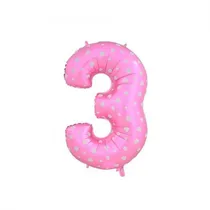 Balao Numero 3 Pink 32 Polegadas