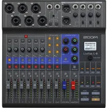 Mesa de Som Zoom Livetrak L-8 de 8 Canais - Preto