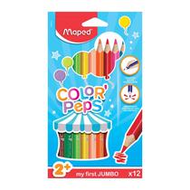 Maped Lapiz Jumbo Color Peps 12 Colores Resistentes