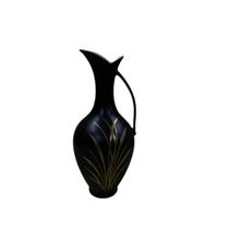 Kerafina Florero de Porcelana 30CM Negro/Dorado