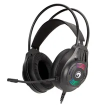 Fone Marvo c/Mic. H8326 Akari 30 RGB USB Preto