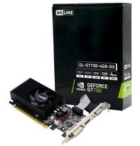 Placa de Vídeo Goline GT-730 4GB - (GL-GT730-4GB-D3) (1 Ano de Garantia)