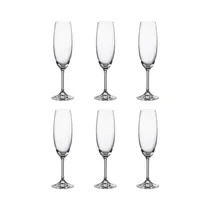 Set de Copas para ChampáN Bohemia Bruna 220ML 6 Piezas