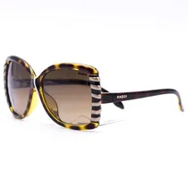 Óculos de Sol Fashion Baqzi 2012, Feminino, Tamanho 60-13-130 C2, Acetato - Marrom, Vermelho Escuro
