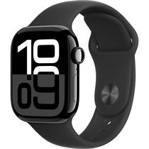 Apple Watch S10 Caixa de Aluminio Em Jet Preto e Pulseira Esportiva Preto 42 MM MWWE3LW/A