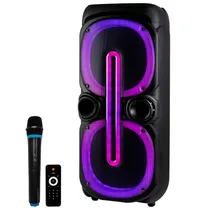 Speaker Kolav D2101 2X10" Recarregável USB Microfone Bluetooth