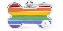 Medalha de Identificacao Myfamily Rainbow Osso Pequeno BH54S