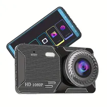 Camera DVR para Carro Blackbox K0171 Dual Lens H039 / HD / 4" / 170º / Sensor / Microfone / 5MP / 5V / 2A / 300MAH - Preto