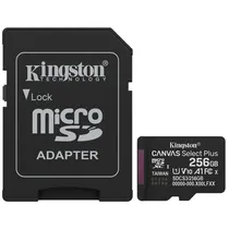 Cartao de Memoria Micro SD Kingston Canvas Select Plus C10 U1 V10 A1 256GB - SDCS3/256GB