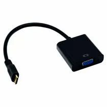 Cabo Adaptador de Video HDMI Macho para VGA Femea – Preto