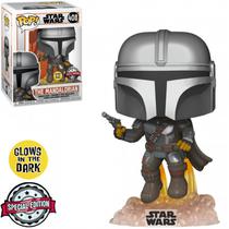 Funko Pop Star Wars The Mandalorian Exclusive - The Mandalorian 408 (Glows In The Dark)