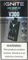 Vape Descartável Ignite V300 Aloe Grape Ice 30000 Puffs