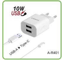 Carregador para Celular Sate A-R401 10W 2USB/USB-C Carga Rapida