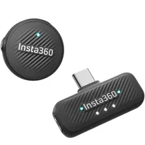 Microfone INSTA360 Mic Air Sem Fio para X5 - Preto (Cinsabwb) (1TX + 1RX)