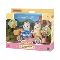 Kit de Juego Epoch Sylvanian Families Tandem Cycling Set Husky Sister & Brother 5637