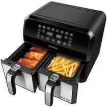 Fritadeira Eletrica Mondial Air Fryer Dual AFD-01-Bi 2.200 Watts 220V ~ 60HZ - Preta/Prata