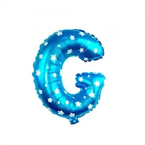 Balao Letra G Azul 16 Polegadas