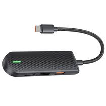 Hub USB-C Mcdodo HU-1430 5 Portas / 2 USB 2.0 / USB 3.0 / SD / TF - Preto