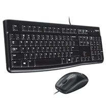 Mouse e Teclado com Fio Logitech MK-120 / Ingles - Preto (920-002565)