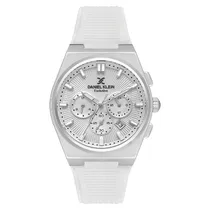 Relogio Analógico Masculino Daniel Klein DK.1.13886-2 Exclusive Gents / Pulseira de Silicone - Branco/Prata