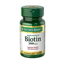 Vitamina Nature´s Bounty Biotin 5000MCG 60 Cápsulas