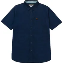 Camisa Caterpillar Masculino Poplin s/s 2XL Azul - 4020091-10118