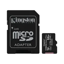 Cartao de Memoria SD Micro 64GB Kingston Canvas CL10 100MB