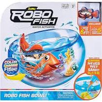 Zuru Mascota Pecera Robo Fish c/ Arena Magina Con Pez Naranja Plastico 3+ Anos Multicolor