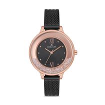 Relogio Analogico Feminino Daniel Klein Premium DK.1.12524-6 - Preto/Rosa Ouro