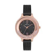 Relógio Analógico Feminino Daniel Klein Premium DK.1.12524-6 - Preto/Rosa Ouro