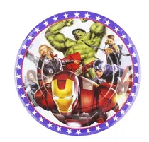 Pratos Descartaveis para Festa Super Herois 10 Unidades 18 X 18 CM