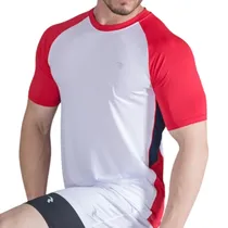 Remera Mangas Cortas RD100016 Blanco/Rojo/Azul - GG