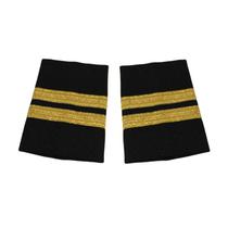 Pilot Uniform Epaulets/Paleteras 2-Bar Gold Metallic Black WAPX700-2GM