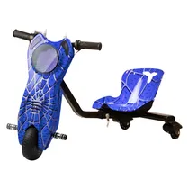 Triciclo Elétrico Keen Drift Car - 6.5" - Bluetooth - LED - Recarregável - Spider Blue