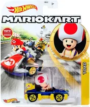 Carrinho Toad Hot Wheels Mario Kart Mattel - HDB35